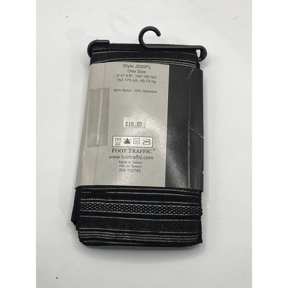 FOOT TRAFFIC Women's Black Cutout Pull-On Fashion Footless Leggings SZ OS - Picture 2 of 8